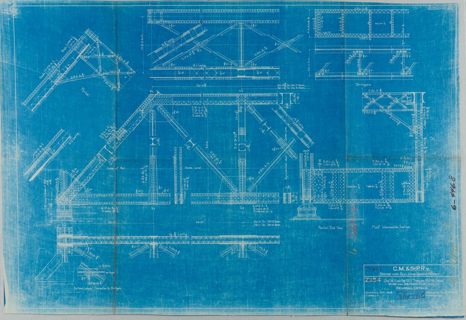 Details of truss.  Courtesy of Milwaukee Road Archives at the Milwaukee Public Library